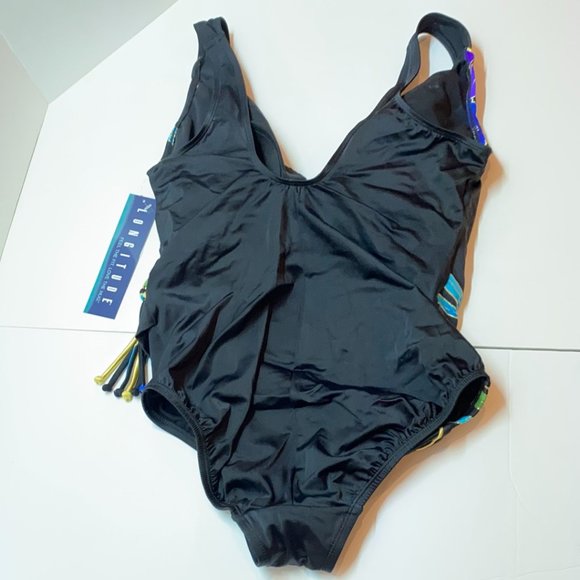 NWT Longitude Tassel Surplice One Piece Swimsuit - Picture 4 of 5